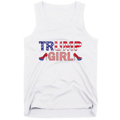 Donald Trump Girl 2020 Republican Patriot High Heel Tank Top