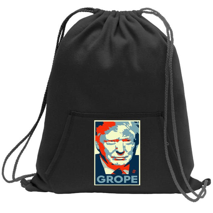 Donald Trump Grope Barrack Obama Parody Canvas Sweatshirt Cinch Pack Bag