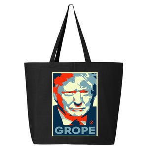 Donald Trump Grope Barrack Obama Parody Canvas 25L Jumbo Tote