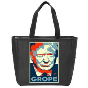 Donald Trump Grope Barrack Obama Parody Canvas Zip Tote Bag