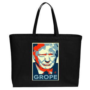 Donald Trump Grope Barrack Obama Parody Canvas Cotton Canvas Jumbo Tote