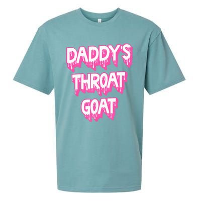 DaddyS Throat Goat Adult Humor Sarcastic Outfit Sueded Cloud Jersey T-Shirt