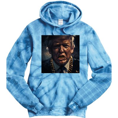 Donald Trump Gold Grillz Tie Dye Hoodie