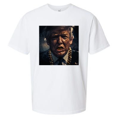 Donald Trump Gold Grillz Sueded Cloud Jersey T-Shirt