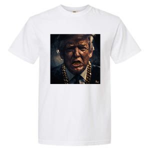 Donald Trump Gold Grillz Garment-Dyed Heavyweight T-Shirt