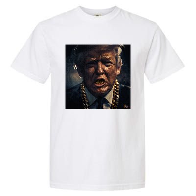 Donald Trump Gold Grillz Garment-Dyed Heavyweight T-Shirt