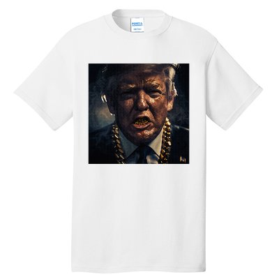 Donald Trump Gold Grillz Tall T-Shirt