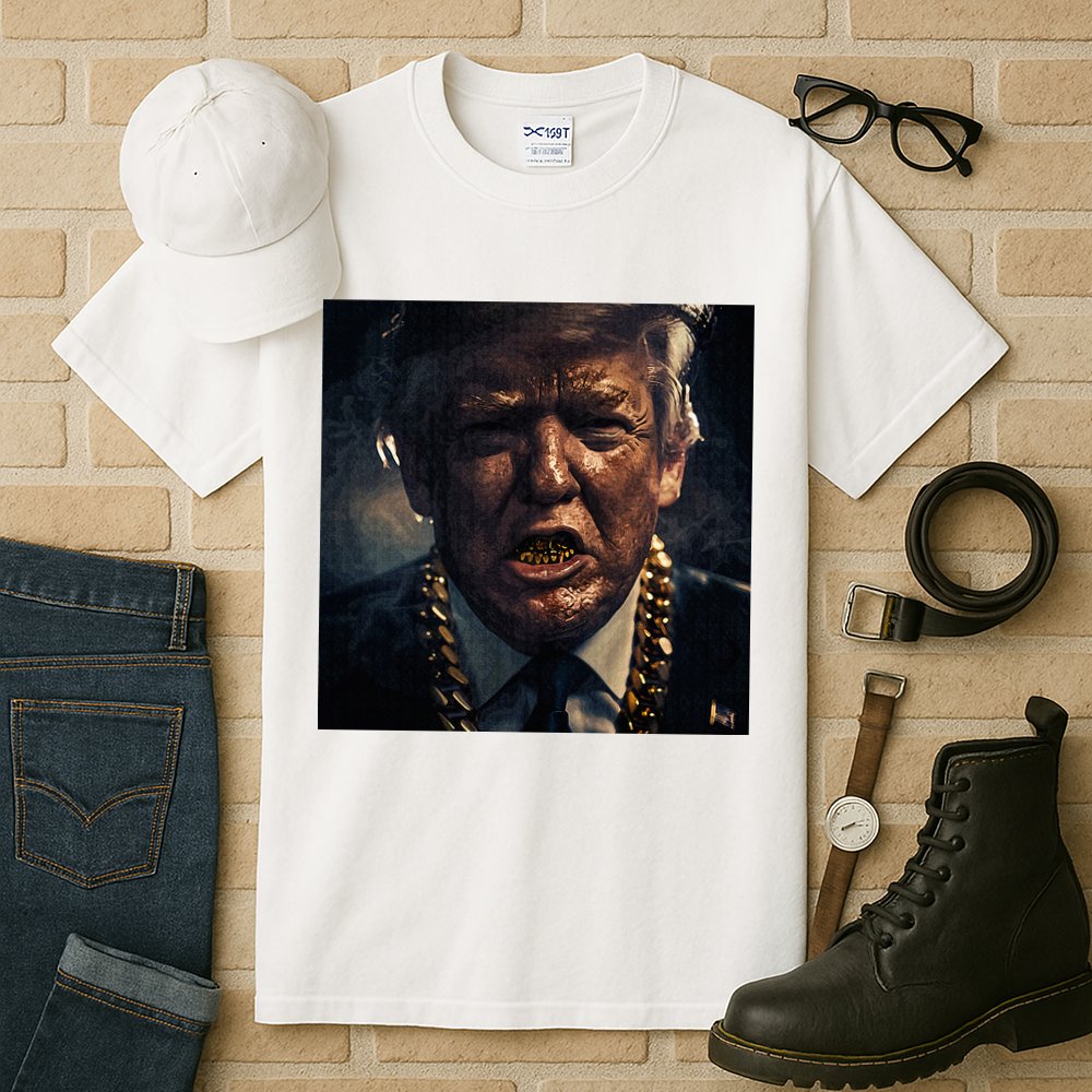 Donald Trump Gold Grillz Tall T-Shirt