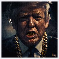 Donald Trump Gold Grillz Tall T-Shirt