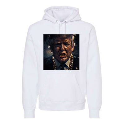 Donald Trump Gold Grillz Premium Hoodie