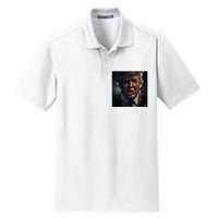 Donald Trump Gold Grillz Dry Zone Grid Polo