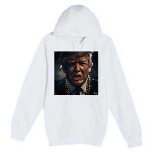 Donald Trump Gold Grillz Premium Pullover Hoodie