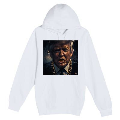 Donald Trump Gold Grillz Premium Pullover Hoodie