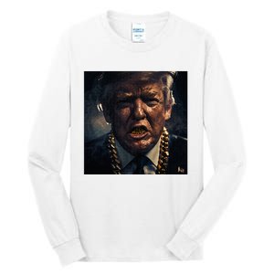 Donald Trump Gold Grillz Tall Long Sleeve T-Shirt