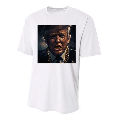 Donald Trump Gold Grillz Performance Sprint T-Shirt