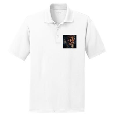 Donald Trump Gold Grillz PosiCharge RacerMesh Polo