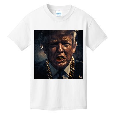 Donald Trump Gold Grillz Kids T-Shirt