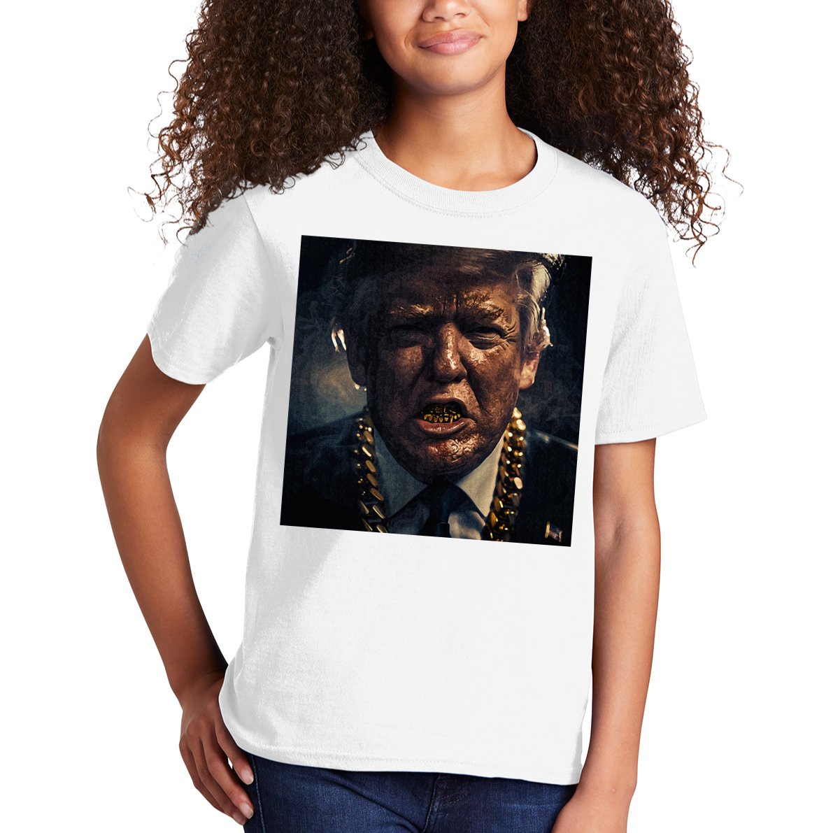 Donald Trump Gold Grillz Kids T-Shirt