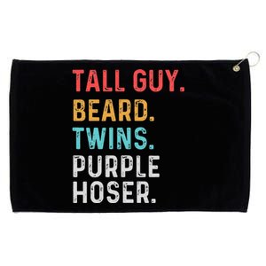 dude tall guy beard twins purple hoser Perfect for  Grommeted Golf Towel