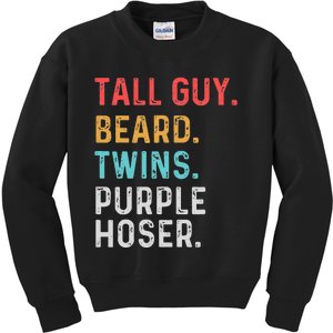 dude tall guy beard twins purple hoser Perfect for  Kids Sweatshirt