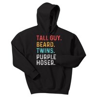 dude tall guy beard twins purple hoser Perfect for  Kids Hoodie