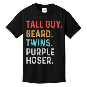 dude tall guy beard twins purple hoser Perfect for  Kids T-Shirt