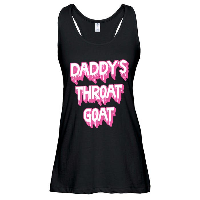 Daddys Throat Goat Adult Humor Sarcastic Outfit Ladies Essential Flowy Tank