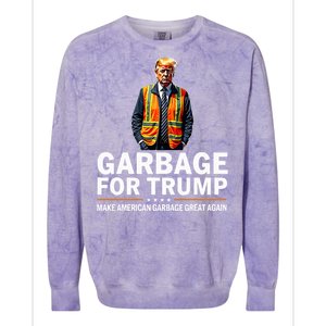 Donald Trump Garbage Orange Reflective Safety Vest Colorblast Crewneck Sweatshirt