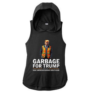 Donald Trump Garbage Orange Reflective Safety Vest Ladies PosiCharge Tri-Blend Wicking Draft Hoodie Tank