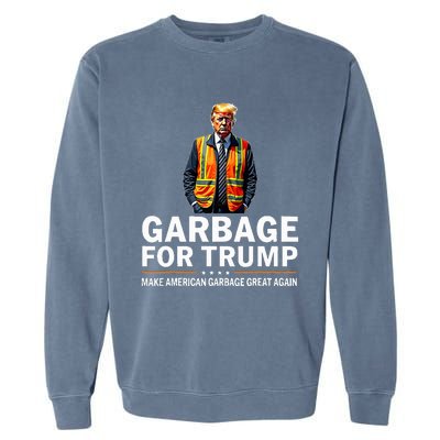 Donald Trump Garbage Orange Reflective Safety Vest Garment-Dyed Sweatshirt