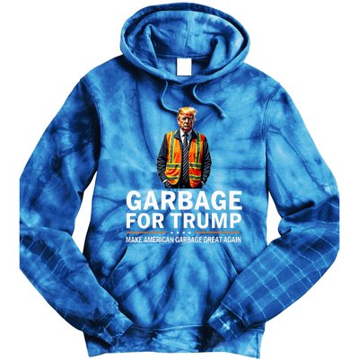 Donald Trump Garbage Orange Reflective Safety Vest Tie Dye Hoodie