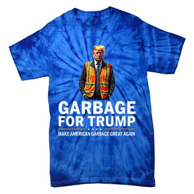 Donald Trump Garbage Orange Reflective Safety Vest Tie-Dye T-Shirt