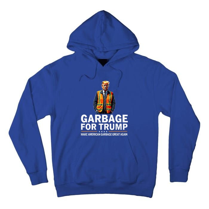 Donald Trump Garbage Orange Reflective Safety Vest Tall Hoodie