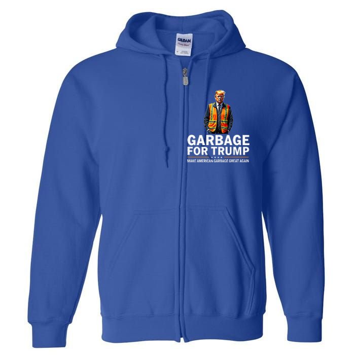 Donald Trump Garbage Orange Reflective Safety Vest Full Zip Hoodie