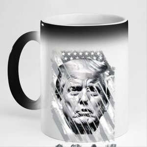 Donald Trump Greatest Of All Time Trump G.O.A.T. Patriotic 11oz Black Color Changing Mug