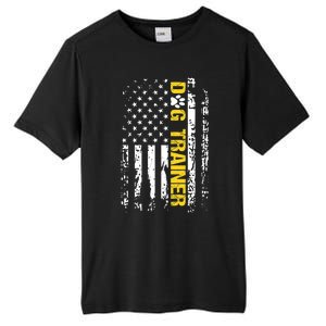 Dog Trainer Gift American Flag Patriotic Dog Trainer Gift Tall Fusion ChromaSoft Performance T-Shirt