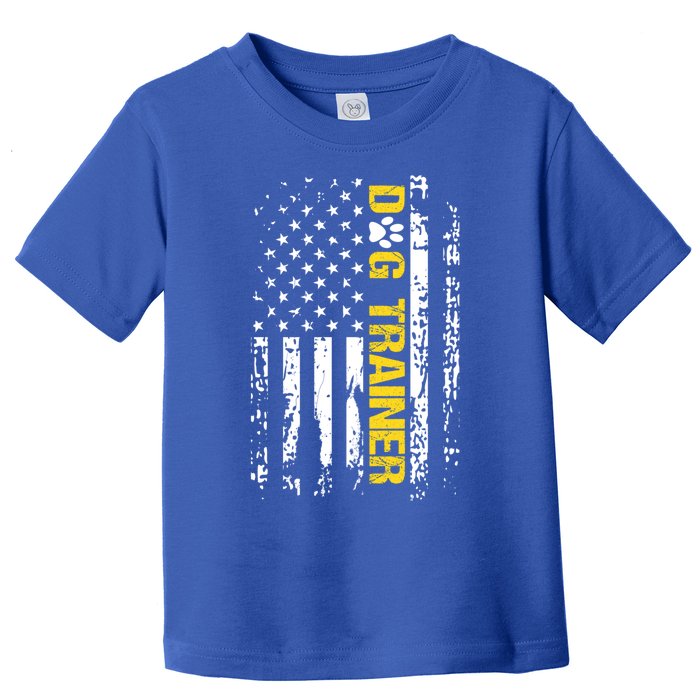 Dog Trainer Gift American Flag Patriotic Dog Trainer Gift Toddler T-Shirt