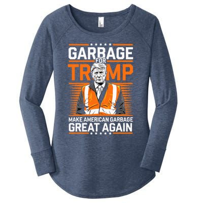 Donald Trump Garbage Orange Reflective Safety Vest Women's Perfect Tri Tunic Long Sleeve Shirt