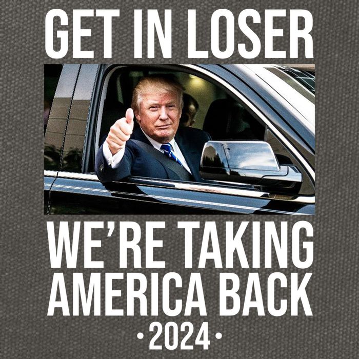 Donald Trump Get In Loser Were Taking America Back 2024 Cotton Canvas Backpack