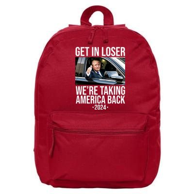 Donald Trump Get In Loser Were Taking America Back 2024 16 in Basic Backpack