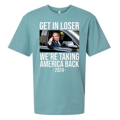 Donald Trump Get In Loser Were Taking America Back 2024 Sueded Cloud Jersey T-Shirt