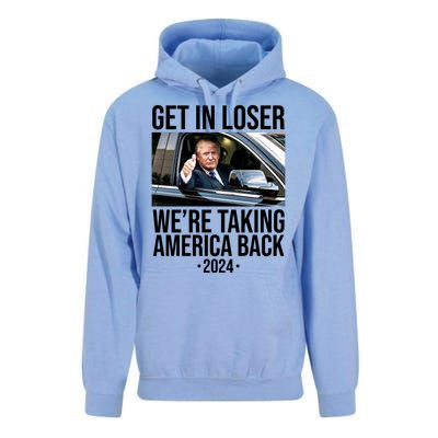 Donald Trump Get In Loser Were Taking America Back 2024 Unisex Surf Hoodie