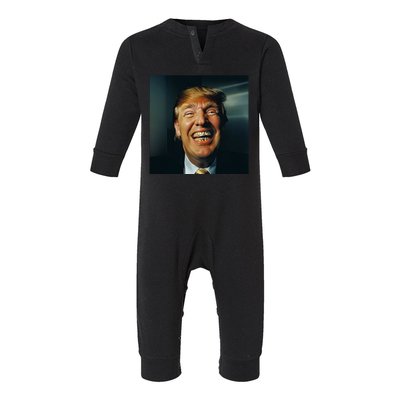 Donald Trump Grillz Teeth Infant Fleece One Piece