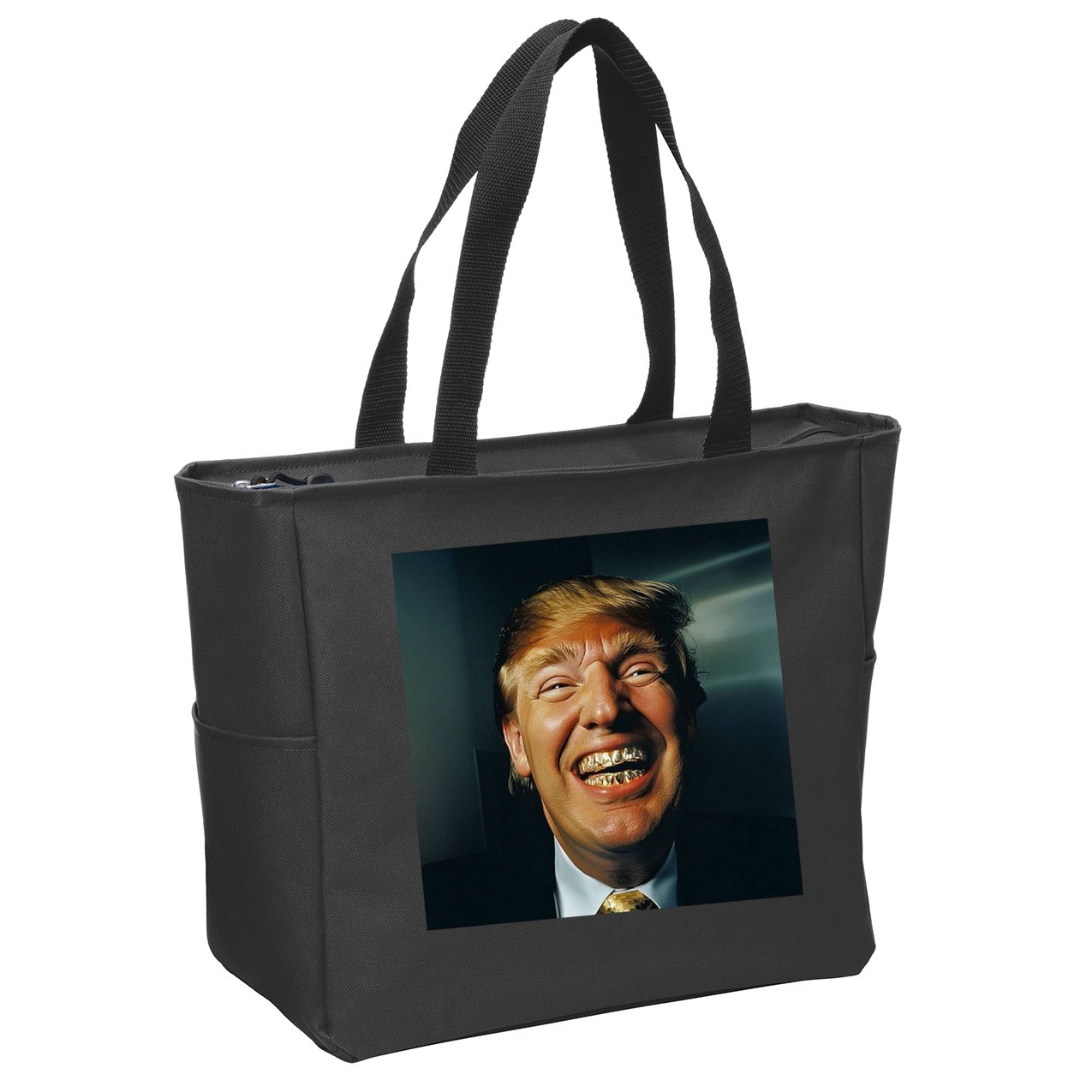 Donald Trump Grillz Teeth Zip Tote Bag