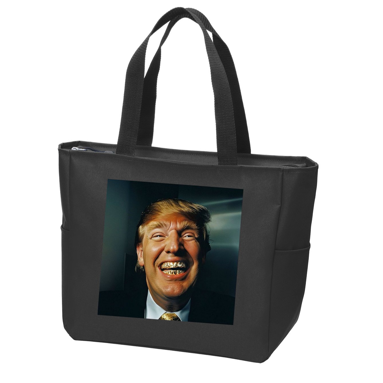 Donald Trump Grillz Teeth Zip Tote Bag