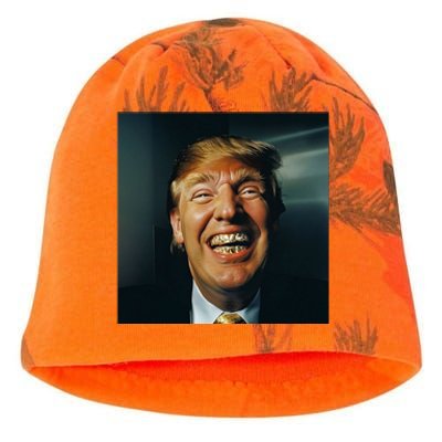 Donald Trump Grillz Teeth Kati - Camo Knit Beanie