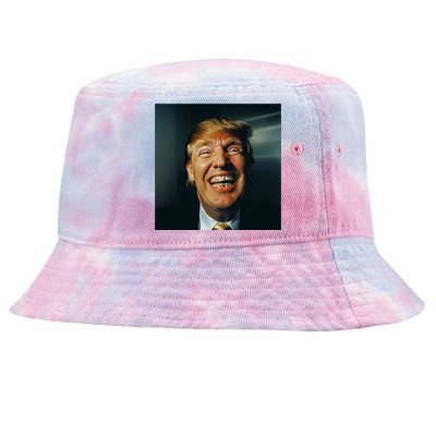 Donald Trump Grillz Teeth Tie-Dyed Bucket Hat