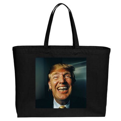 Donald Trump Grillz Teeth Cotton Canvas Jumbo Tote