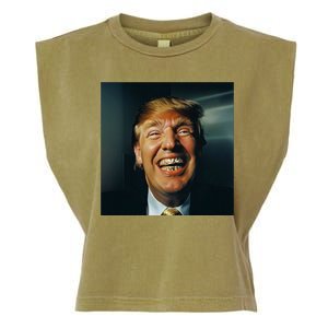 Donald Trump Grillz Teeth Garment-Dyed Women's Muscle Tee