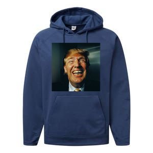 Donald Trump Grillz Teeth Performance Fleece Hoodie